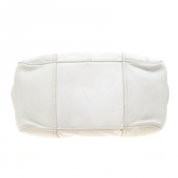 Pre Owned حقيبة سيلين فريم جلد أبيض