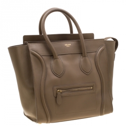 مملوكة مسبقًا Celine Beige Leather Vermillion Mini Luggage Tote