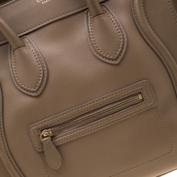 مملوكة مسبقًا Celine Beige Leather Vermillion Mini Luggage Tote