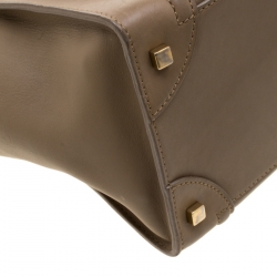 مملوكة مسبقًا Celine Beige Leather Vermillion Mini Luggage Tote