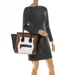 مملوكة مسبقًا حقيبة يد سيلين ميني لاغيدج جلد ثلاثية اللون