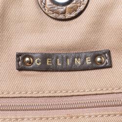 Pre Owned Celine Brown/Beige Macadam Canvas Tote Bag