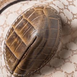 Pre Owned Celine Brown/Beige Macadam Canvas Tote Bag