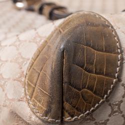 Pre Owned Celine Brown/Beige Macadam Canvas Tote Bag