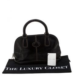 Pre Owned Celine Black Leather Bowler Bag
