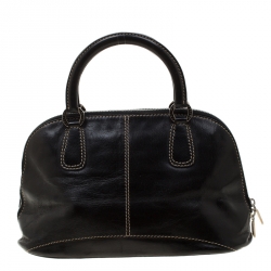 Pre Owned Celine Black Leather Bowler Bag