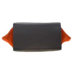 Pre Owned Celine Tricolor Leather and Suede Medium Trapeze Bag