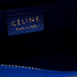 Pre Owned حقيبة يد سيلين نانو لاغيدغ جلد أزرق