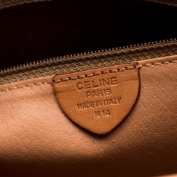 Pre Owned Celine Brown Macadam Coated Canvas Crossbody Bag