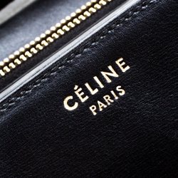 Pre Owned Celine Black Leather Medium Classic Box Shoulder Bag