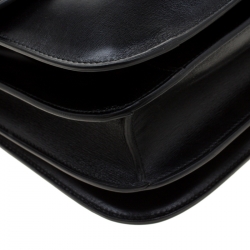 Pre Owned Celine Black Leather Medium Classic Box Shoulder Bag