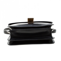 Pre Owned Celine Black Leather Medium Classic Box Shoulder Bag