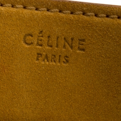 Pre Owned Celine Mustard Suede Medium Phantom Luggage Tote