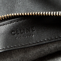 Pre Owned Celine Black Leather Large Trio Crossbody Bag  