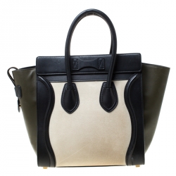 مملوكة مسبقًا حقيبة سيلين مايكرو لاغيدج جلد ثلاثية اللون