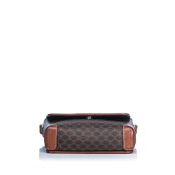 Pre Owned Celine Brown Macadam Crossbody Bag