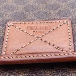 Pre Owned Celine Brown Macadam Crossbody Bag