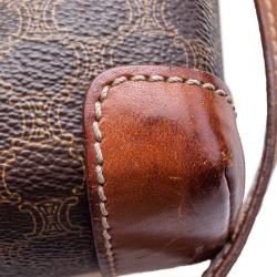 Pre Owned Celine Brown Macadam Crossbody Bag