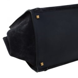 Pre Owned Celine Black Nubuck and Leather Medium Phantom Luggage Tote