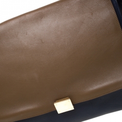 Pre Owned Celine Tri Color Leather and Suede Large Trapeze Tote