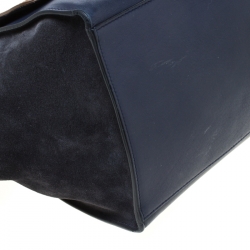 Pre Owned Celine Tri Color Leather and Suede Large Trapeze Tote