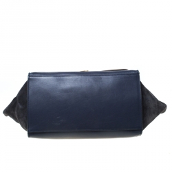 Pre Owned Celine Tri Color Leather and Suede Large Trapeze Tote