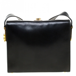 Pre Owned Celine Black Leather Shoulder Bag