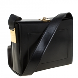 Pre Owned Celine Black Leather Shoulder Bag