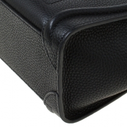 مملوكة مسبقًا حقيبة يد سيلين نانو لاغيدغ جلد أسود