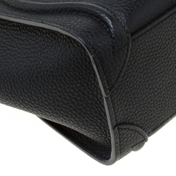 مملوكة مسبقًا حقيبة يد سيلين نانو لاغيدغ جلد أسود