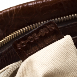 Pre Owned Céline Beige/Brown Monogram Canvas and Leather Satchel