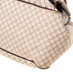 Pre Owned Céline Beige/Brown Monogram Canvas and Leather Satchel