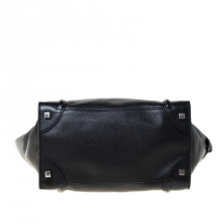 Pre Owned Celine Black Leather Mini Luggage Tote