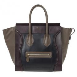 Pre Owned Celine Tri-color Mini Luggage Tote