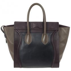 Pre Owned Celine Tri-color Mini Luggage Tote