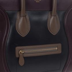 Pre Owned Celine Tri-color Mini Luggage Tote