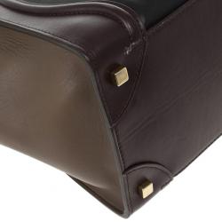 Pre Owned Celine Tri-color Mini Luggage Tote