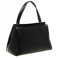 Pre Owned Celine Black Leather Medium Edge Bag