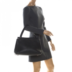 Pre Owned Celine Black Leather Medium Edge Bag