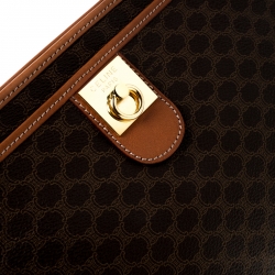Pre Owned Celine Brown Macadam Leather Clutch