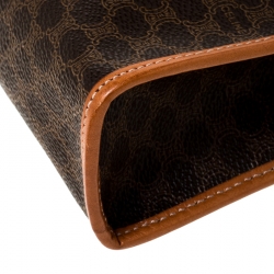 Pre Owned Celine Brown Macadam Leather Clutch