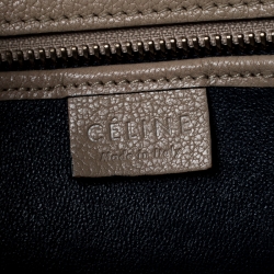 Pre Owned Celine Beige/Black Leather Nano Luggage Tote
