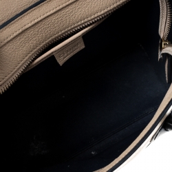 Pre Owned Celine Beige/Black Leather Nano Luggage Tote