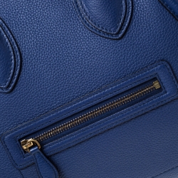 Pre Owned حقيبة سيلين ميني لاغيدج جلد أزرق