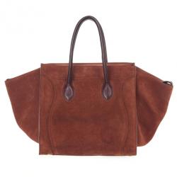 Pre Owned Celine Suede Orange Phantom Small Bag