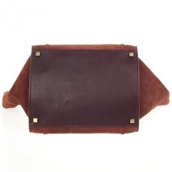 Pre Owned Celine Suede Orange Phantom Small Bag