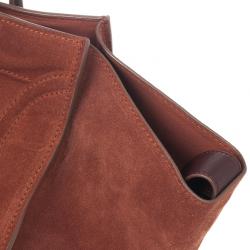 Pre Owned Celine Suede Orange Phantom Small Bag