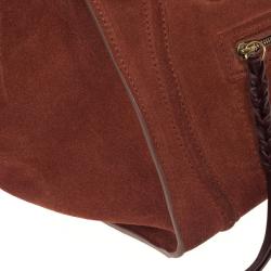 Pre Owned Celine Suede Orange Phantom Small Bag