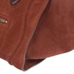 Pre Owned Celine Suede Orange Phantom Small Bag