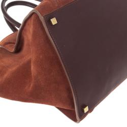 Pre Owned Celine Suede Orange Phantom Small Bag